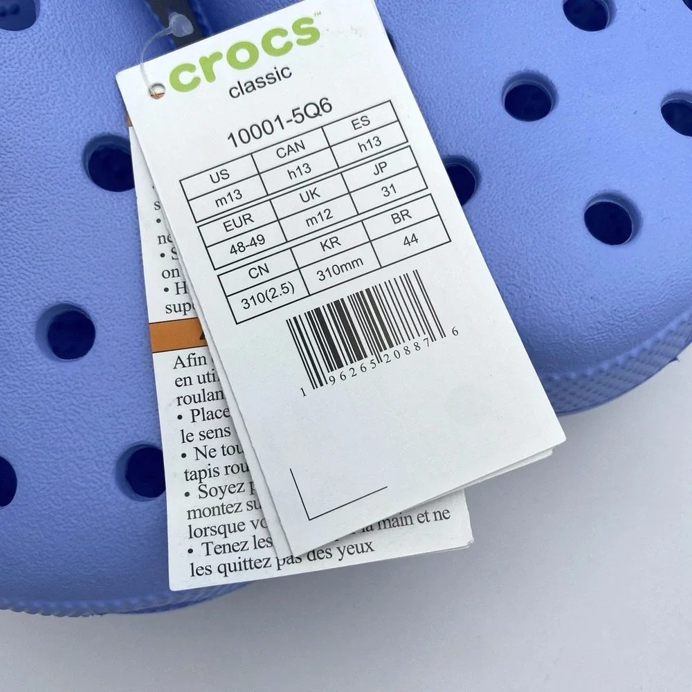 Crocs Classic Clog Size 13 Shoes 10001 Purple Slip On Sandals‎ Lightweight NWT